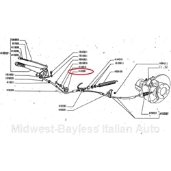 Hand Brake Cable Pulley (Fiat Bertone X1/9, 124 Coupe, Sedan) - OE NOS