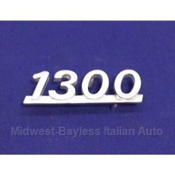 Badge Emblem "1300" - METAL (Fiat 128 + Fiat X1/9) - U8