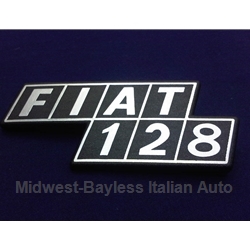 Badge Emblem "Fiat 128" Plastic (Fiat 128 1972-76) - U8