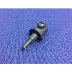 Windshield Washer Fluid Jet Nozzle Black (Fiat X1/9, 124 Spider, 131, Lancia) - NEW