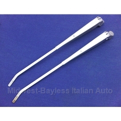       Wiper Arm 2x PAIR Silver (Fiat 124 Spider 1967 to 1978) - U8