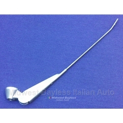      Wiper Arm - Bolt On Silver (Fiat 850 Coupe 1967-70) - OE NOS