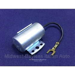Distributor Ignition Condenser (Fiat 124, Lancia Scorpion w/S144B, S144C, S144L, S144N Single Point Dist.) - OE