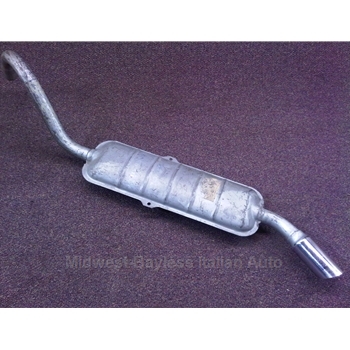 Exhaust Muffler w/Chrome Tip (Fiat 124 Coupe 1968-on) - NOT SPIDER!