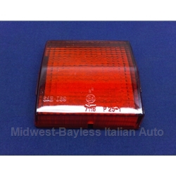 Turn Signal Lens Rear Left Red (Fiat 124 Spider 1970, 1973-78) - OE NOS