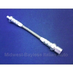 Brake Hose Stainless Braided Line Rear Outer (Fiat 124 Spider, Coupe) - NEW