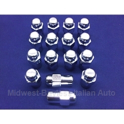   Lug Nut SET 16x - Shouldered "Mag-Wheel Style" 11/16" 12x1.5 (Fiat 850)- NEW