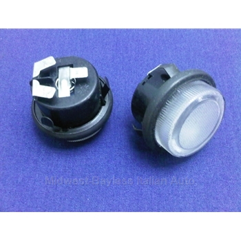 Courtesy Light Rear Quarter - Black Bezel (Fiat 131 / Brava 1979-On + All) - OE NOS