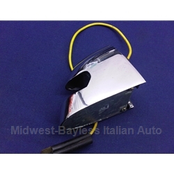 License Plate Light - Bumper End Chrome (Fiat 850 Spider 1965-72) - OE NOS