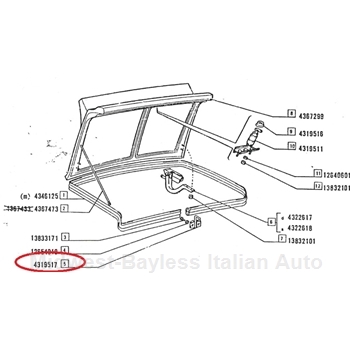 Deecklid Trunk Catch (Fiat 131) - OE NOS