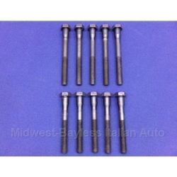    Cylinder Head Bolt SOHC SET - M10x1.25 TTY - SHANKED (Fiat X1/9, Strada Ritmo 1980 FI) -OE