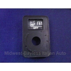 Console Rotary Switch Bezel "A/C DEF - FAN" (Fiat X19 1973-78) - U8