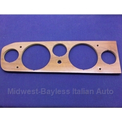Dash Instrument Cluster Wood Panel 5-Hole (Fiat Pininfarina 124 Spider 1979-85) - U8