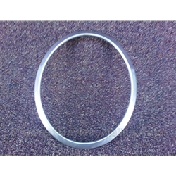    Covered Headlight Lens / Glass Stainless Surround (Fiat 850 Spider 1965-67, Miura) - U8