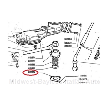 Shifter Lever Plate (Fiat 124 Spider Coupe to 1972) - OE