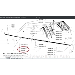 Side Molding Trim Left or Right Door (Fiat 131 Sedan 2-Dr 1975-78) - OE NOS
