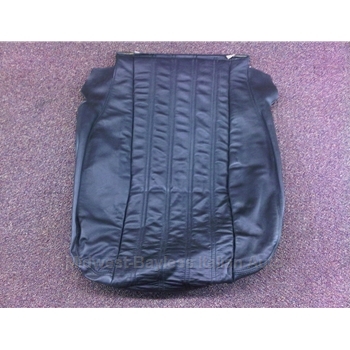 Seat Cover Front Lower Leather Black (Pininfarina 124 Spider 1983-85) - OE NOS