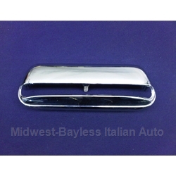 License Plate Light Chrome Frame (Fiat 850 Coupe, 124 Coupe 1967-69, 1100R, Dino) - OE NOS
