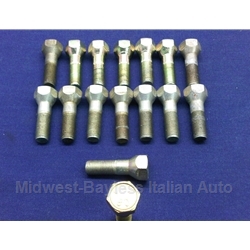 Lug Bolt SET 33mm - FIAT 80 - 12x1.25 -  For Alloy Wheels SET 16x (Fiat 124, 128, 131) - OE / RENEWED