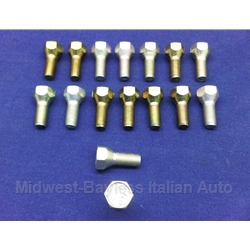  Lug Bolt SET (16x) 24mm - FIAT 80 A -  12x1.5 - Right Hand Thread - (Fiat 850, 600 All) - OE / RENEWED