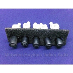 Heater Control Pushbutton Knob Set - Round Style (Bertone X1/9, 1987-88) - U8