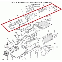 Air Conditioning Under Dash Vent Set (Fiat Bertone X1/9 1979-88 w/AC) -U8