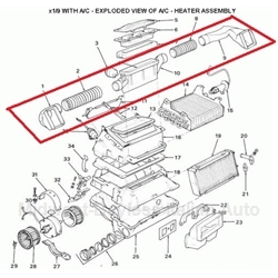 Air Conditioning Under Dash Vent Set (Fiat Bertone X1/9 1979-88 w/AC) -U8