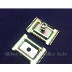 Hood Prop Spring Tension Bracket Pair (Fiat Pininfarina 124 Spider 1979-85) - OE / RENEWED