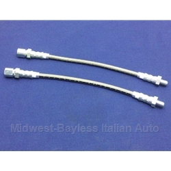      Brake Hose Stainless Braided Lines SET 2X - Rear (Fiat Bertone X1/9) - NEW