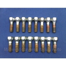  Lug Bolt SET (16x) 33mm - Chrome - 12x1.25 - 19mm Hex (OE Style w/TALL HEAD) for Alloy Wheels- U8 OE