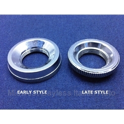 Rheostat Dash Switch Chrome Nut - Late Style (Fiat 124 Spider, Coupe, 850 Spider) - U8