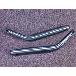Arm Rest PAIR - Black Vinyl / Chrome Piping (Fiat Bertone X1/9, 124 Spider) - U8