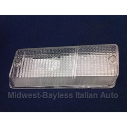      Turn Signal Lens Front Right - Clear (Fiat X1/9 1974-75 North America + All Series 1) - OE NOS