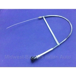  Front Trunk Hood Release Cable - Assembly w/Handle (Fiat X1/9 1973-78) - U8