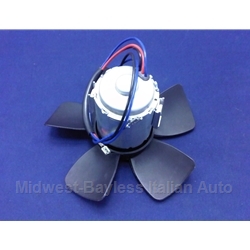 Heater Fan Blower Motor w/Blade 180mm (Fiat Pininfarina 124, 850, X1/9, All) - NEW