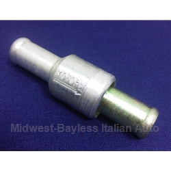 Brake Booster Vacuum Check Valve Inline (Fiat 124 1968-73) - OE NOS