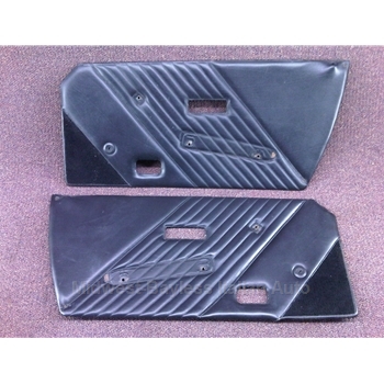   Door Panel PAIR (Fiat Bertone X1/9 1979-84 + 1985-88) Black Leather - U7.5