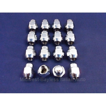 Lug Nut SET 16x - Closed End "Acorn Style" 21mm 12x1.5 (Fiat Abarth 124 Spider 2017-20) - NEW