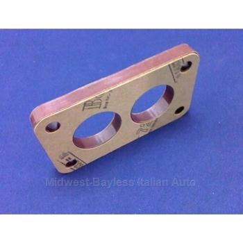 Carburetor Base Plate Insulator Spacer 34/34mm w/Gaskets 10mm Thick - Weber 34 DMSA (Fiat 124 Coupe Spider 1974) - RECONDITIONED