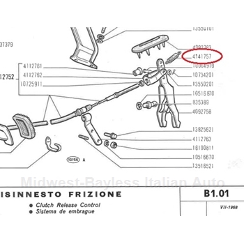 Clutch Release Lever Spring (Fiat 850 All) - OE