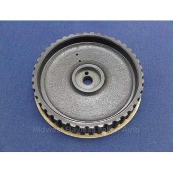 Auxiliary Shaft Pulley DOHC - w/Front Lip - Steel (Fiat 124, 131, Lancia to 7/1979) - OE NOS