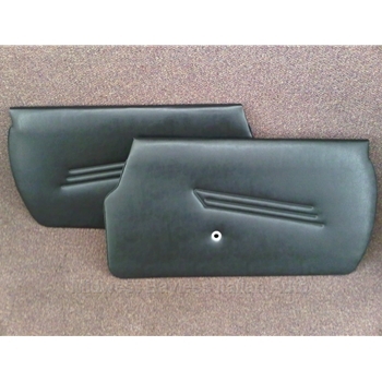 Door Panel - PAIR 2x - Black (Fiat 124 Spider 1967-78) - NEW