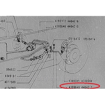     Brake Line / Brake Pipe - Left Rear (Fiat Pininfarina 124 Spider All) - NEW
