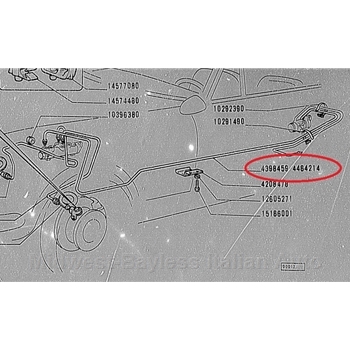     Brake Line / Brake Pipe - Main Trunk to Rear Compensator (Fiat Pininfarina 124 Spider 1977-On) - NEW