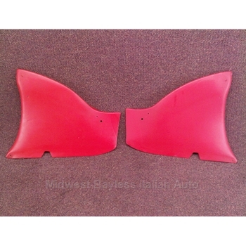 Interior Rear Quarter Trim Panel PAIR - Red - Soft Covered (Fiat 124 Spider 1967-78) - U8 