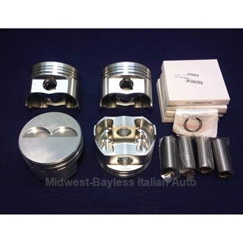  Piston Set 87.0mm SOHC for use with 67.4mm Crank "Stroker" - Forged w/Rings (Fiat Bertone X1/9, 128, Yugo) - NEW