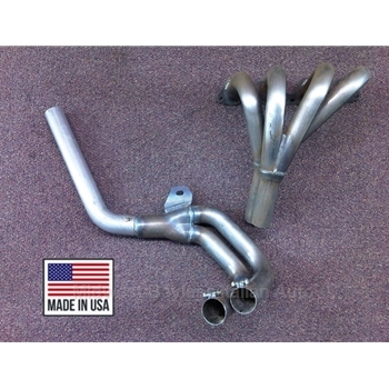            Exhaust Header Assy - Long Tube (Fiat 124 Spider All Carb 1975-On w/Right Side Exhaust Routing) - NEW
