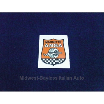   Restoration Decal - "ANSA" Exhaust Tip Decal (Fiat Pininfarina 124 Spider, Fiat Bertone X1/9, Fiat 850, Lancia, Other Italian)
