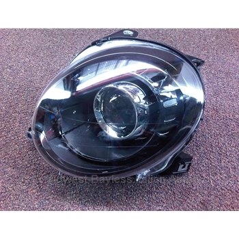                       Headlight Assembly - Black Bezel - Left (Fiat 500 All 2012-19) - NEW