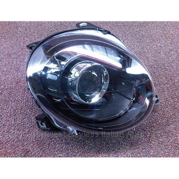                       Headlight Assembly - Black Bezel - Right (Fiat 500 All 2012-19) - NEW
